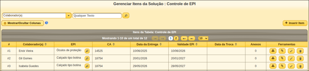 Sistema de Controle de EPI